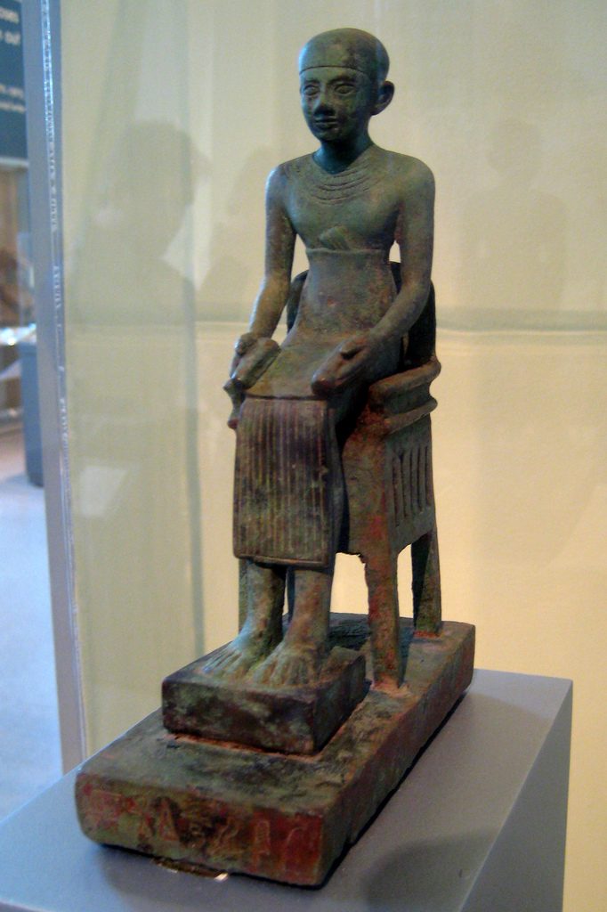 Imhotep bronze statue.jpg